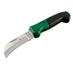 Electrician Knife HANBON Bend Steel Rubber Handle Electrician Knife විදුලි කාර්මික පිහිය