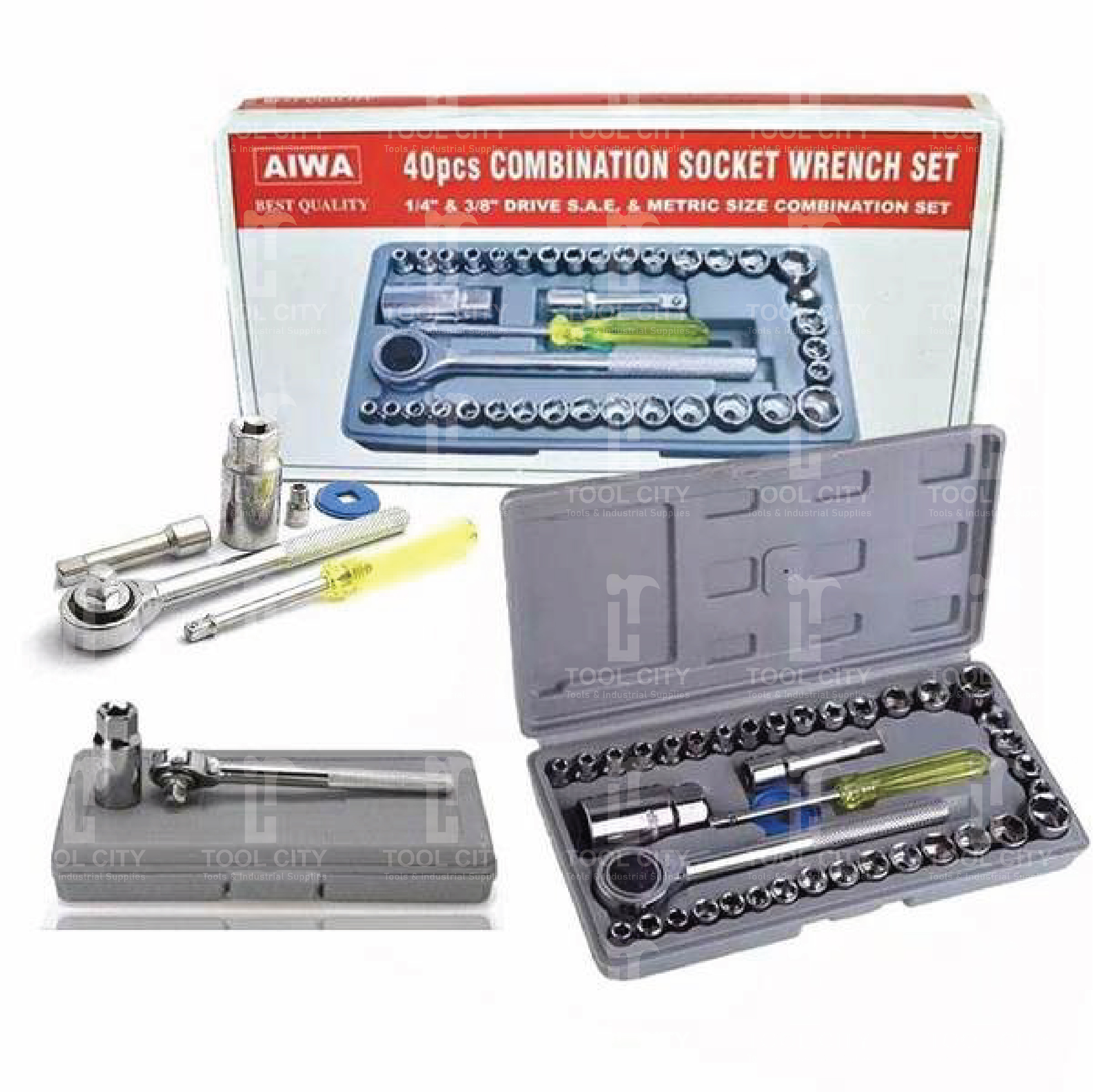 AIWA 40 PIECES COMBINATION SOCKET WRENCH SET
