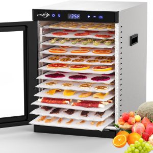 FOOD DEHYDRATOR MACHINE ,විජලන යන්ත්‍රය,12 Stainless Steel trays, Temperature Control, 24H timer
