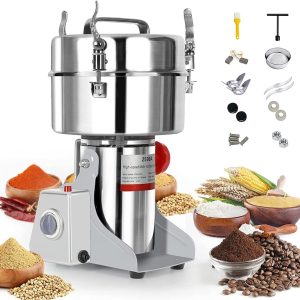 2500g Grinding Machine – ඇඹරුම් යන්ත්රය Electric Grain Dry Grinder Commercial Swing Type Dry Mill Machine, Stainless Steel 4000W High Speed Pulverizer