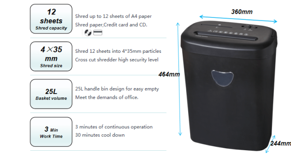 CD228P – PAPER SHREDDER HEAVY DUTY - Image 2