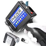 INK JET PRINTER HAND HELD – Portable Handheld Printer with 4.3Inch Touch Screen Quick Drying Inkjet Coding Machine for Barcode Label Text Logo QR Code Batch Number (Support 25 Languages)